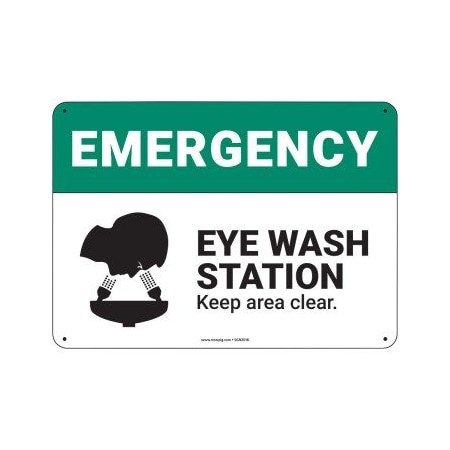 Pig PIG Eye Wash Station Sign 14" x 10" Plastic 14" L x 10" H SGN2018-10X14-PLS
